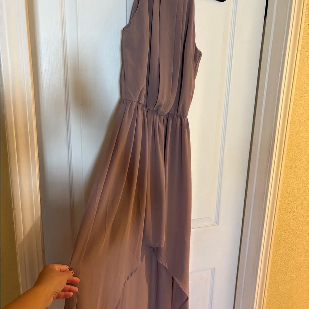 Elegant Mauve Sleeveless Dress